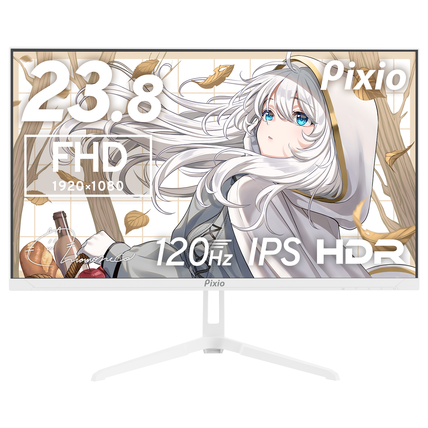 PX246WAVEW / ホワイト | 23.8インチ 120Hz FHD IPSゲーミングモニター PX246WAVEW / ホワイト | 23.8インチ 120Hz FHD IPSゲーミングモニター
