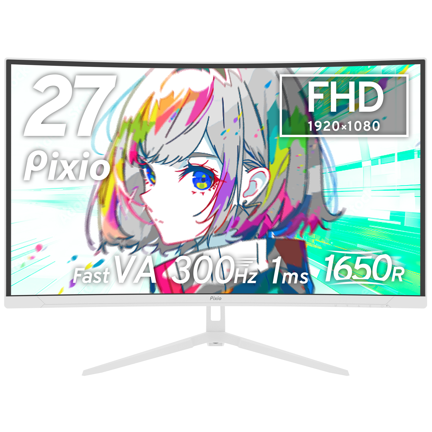 PXC279WAVEW / ホワイト| 27インチ 300Hz FHD Fast VA 湾曲