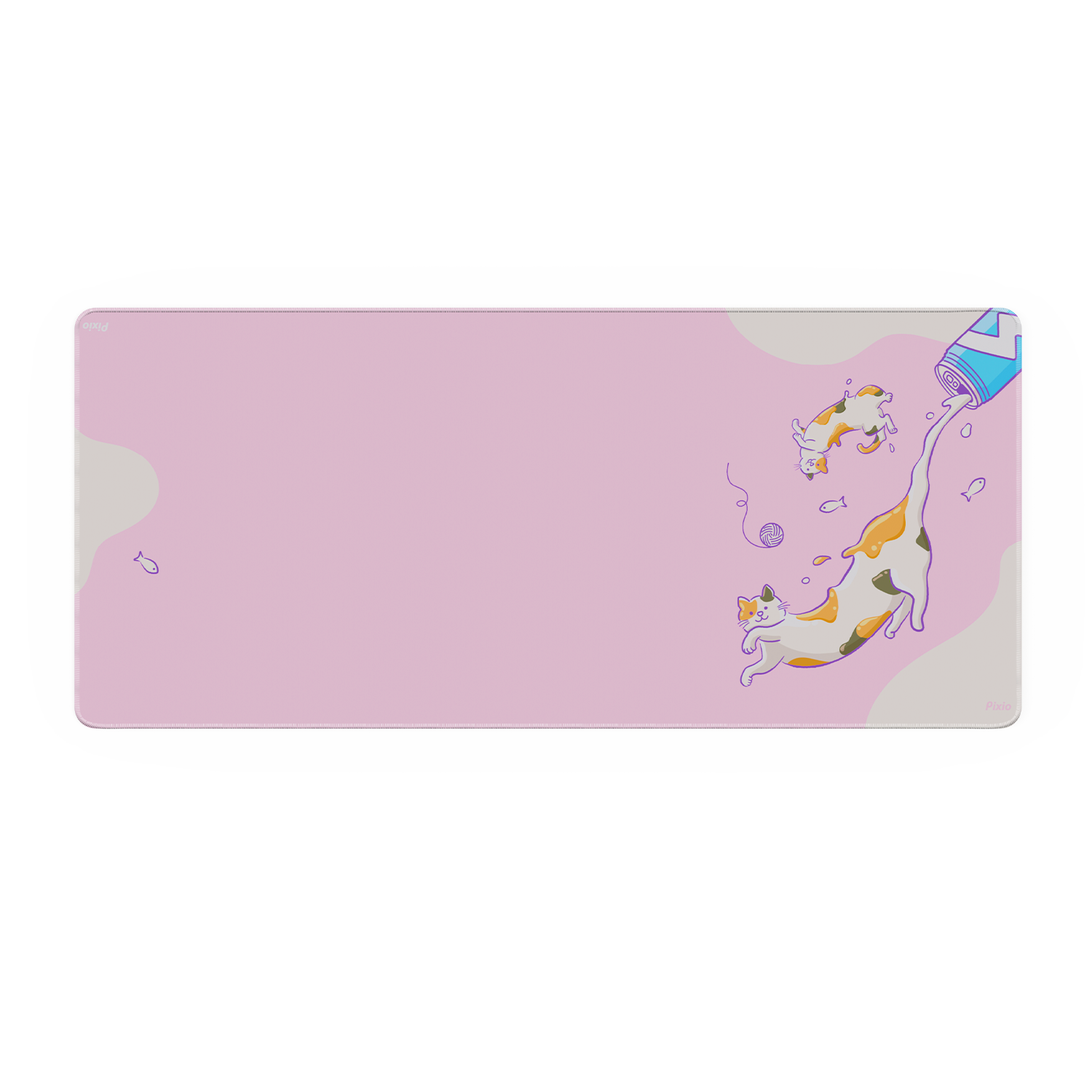 マウスパッド XXL 猫は液体(ピンク)