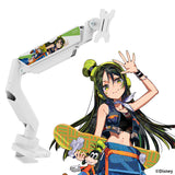 PS2S White モニターアーム シングル ディズニーキャラクター/Mika Pikazo(グーフィー)