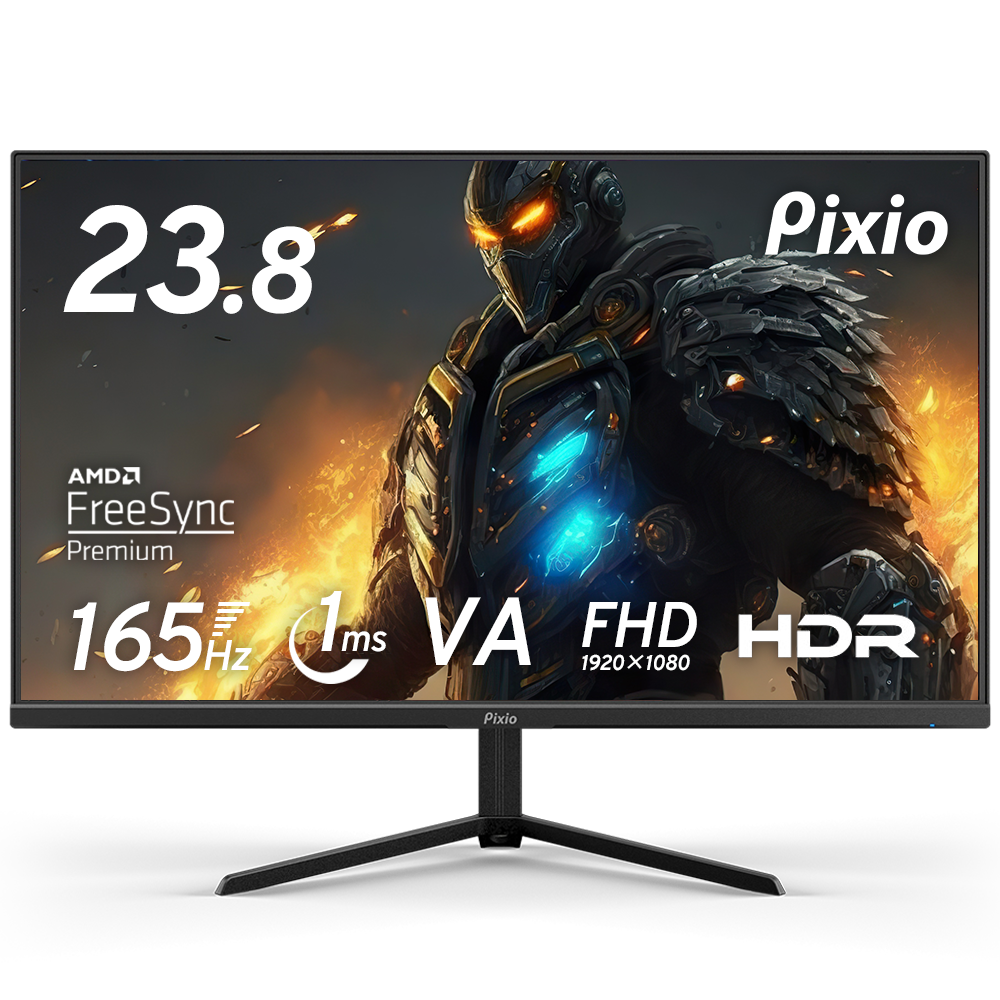 Pixio PX243 23.8インチ ディスプレイ本体 スタンド付き PX243 | 23.8インチ 165Hz FHD VAゲーミングモニター | Pixio