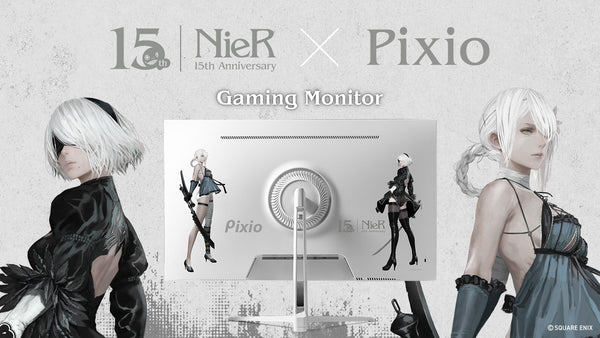 ゲーミングアクセサリーブランド「Pixio」より、2025年に発表した「NieR」シリーズ15周年記念コラボゲーミングモニターの受注販売が2026年8月27日（木）に開始。