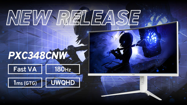 ホワイトカラーの34inchウルトラワイドモニターが新登場。仕事やゲームにピッタリな迫力のある大画面とUWQHDの高解像度モニターを展開！