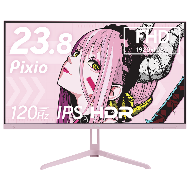 Pixio PX246 Wave 23.8インチ PX246WAVEK / パステルピンク | 23.8インチ 120Hz FHD IPS