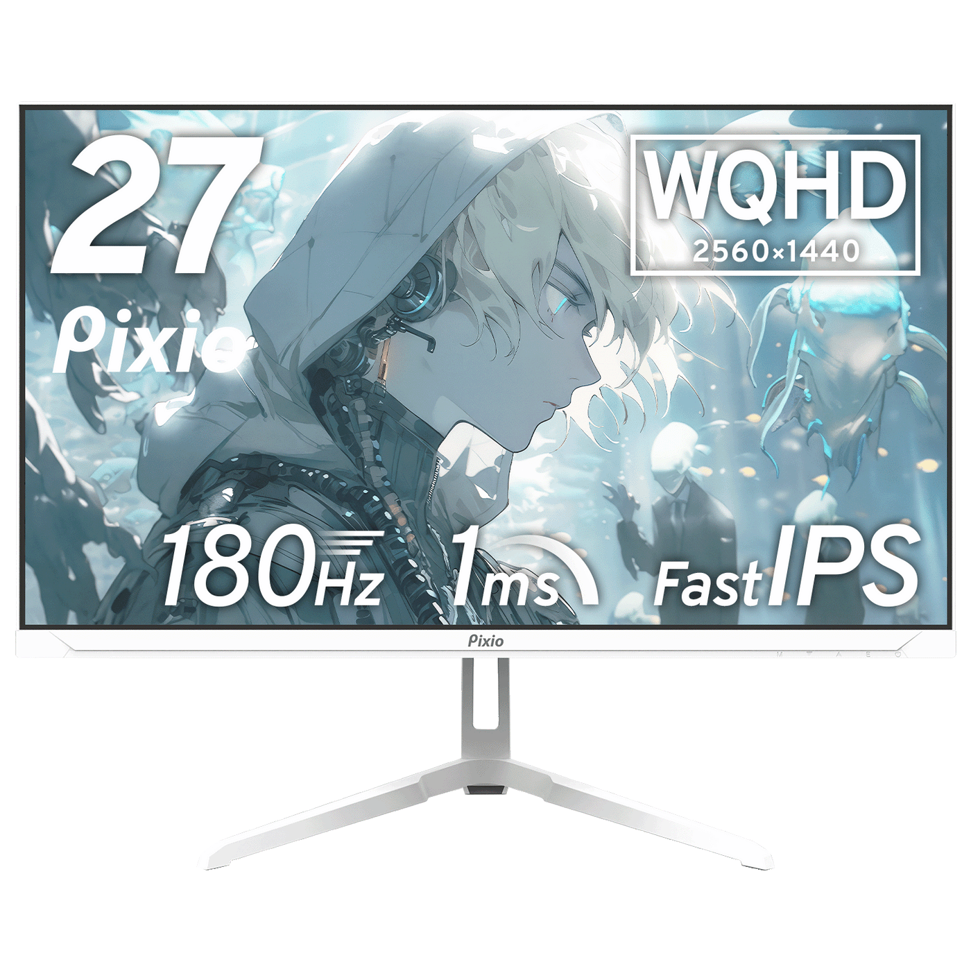 Pixio モニター PX278 Wave White(KAMOME) PX278WAVEW / ホワイト | 27インチ 180Hz WQHD Fast IPS