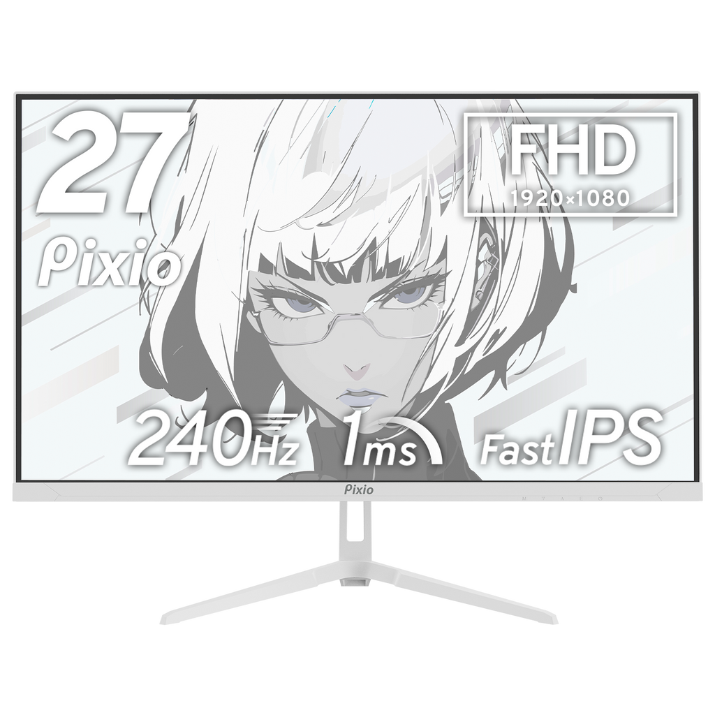 ピクシオゲーミングモニター27型ホワイトPX278WAVEW-Oモニターアーム付 PX279WAVEW / ホワイト | 27インチ 240Hz FHD FastIPS | Pixio