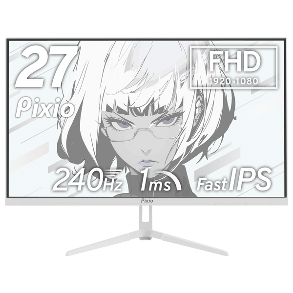 ピクシオゲーミングモニター27型ホワイトPX278WAVEW-Oモニターアーム付 PX278WAVEW / ホワイト | 27インチ 180Hz WQHD Fast IPS