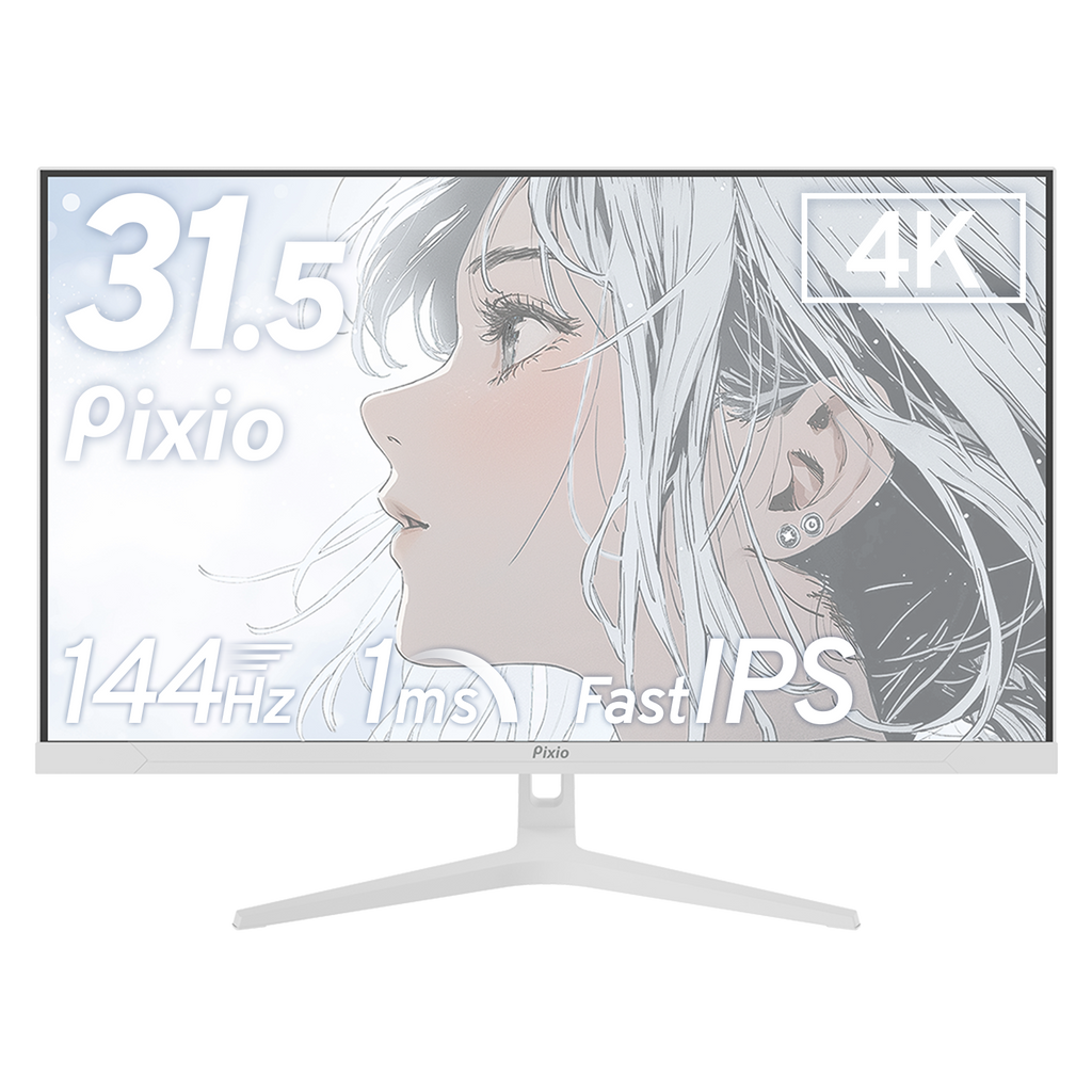 PX32U Wave White ゲーミングモニター 4K 32インチ PX32UWAVEW / ホワイト | 31.5インチ 144Hz 4K Fast IPS