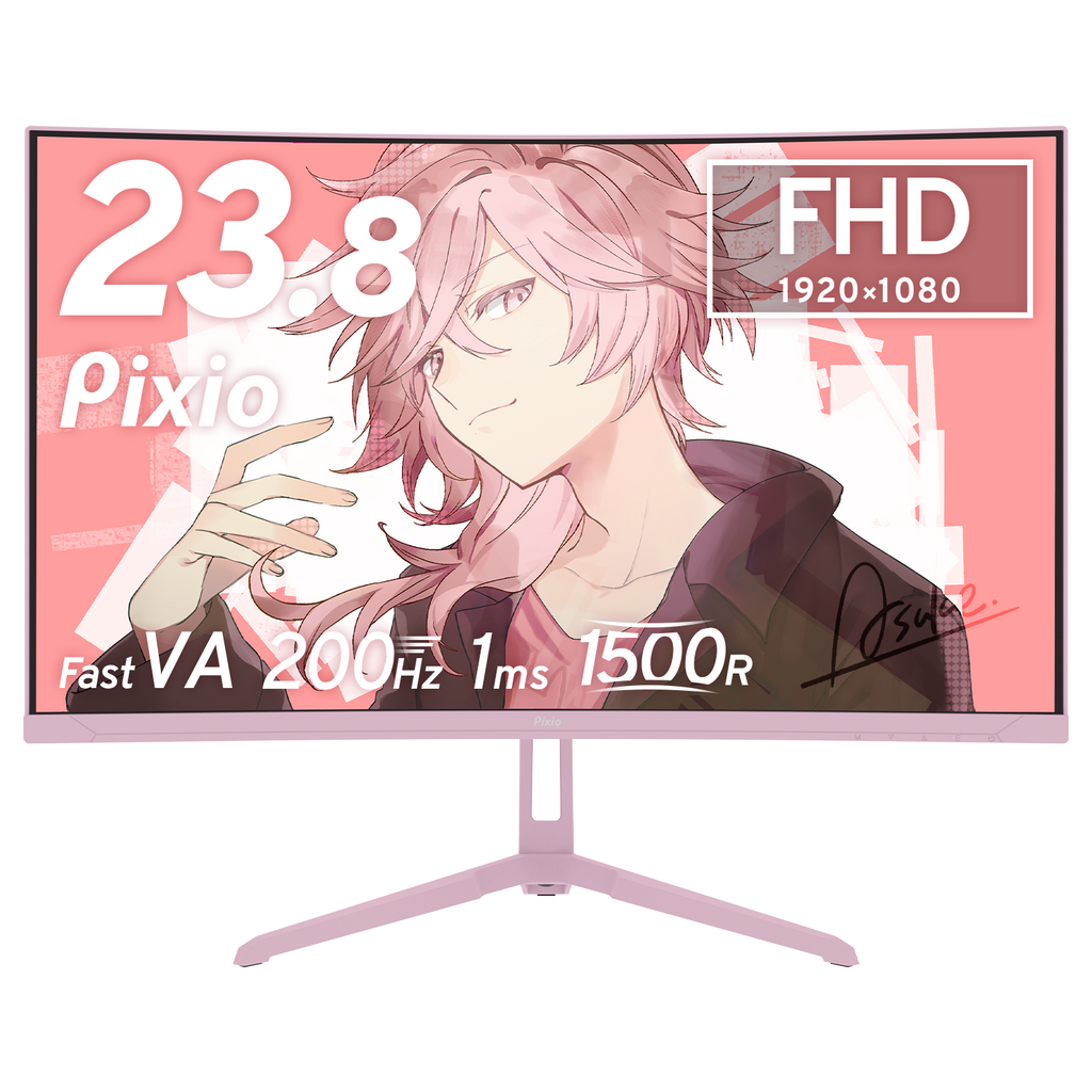 PXC248WAVEK / パステルピンク | 23.8インチ 200Hz FHD FastVA 湾曲 PXC248WAVEK / パステルピンク | 23.8インチ 200Hz FHD FastVA 湾曲
