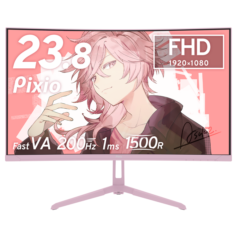 PXC248WAVEK / パステルピンク | 23.8インチ 200Hz FHD FastVA 湾曲 PXC248WAVEK / パステルピンク | 23.8インチ 200Hz FHD FastVA 湾曲