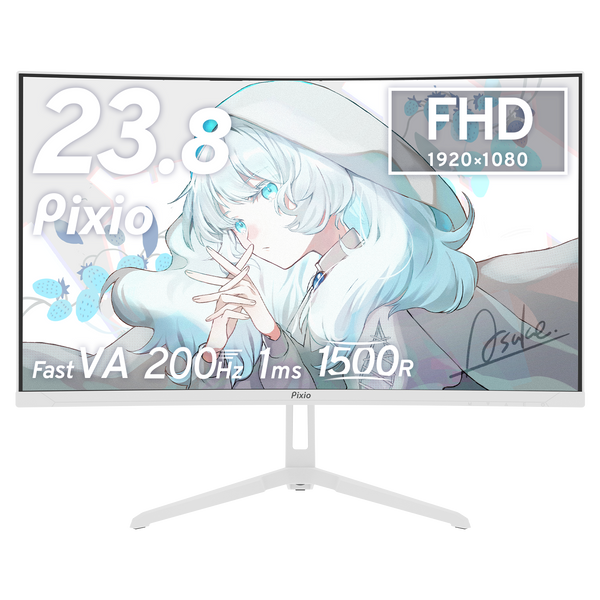 PXC248WAVEW / ホワイト | 23.8インチ 200Hz FHD FastVA 湾曲 PXC248WAVEW / ホワイト | 23.8インチ 200Hz FHD FastVA 湾曲