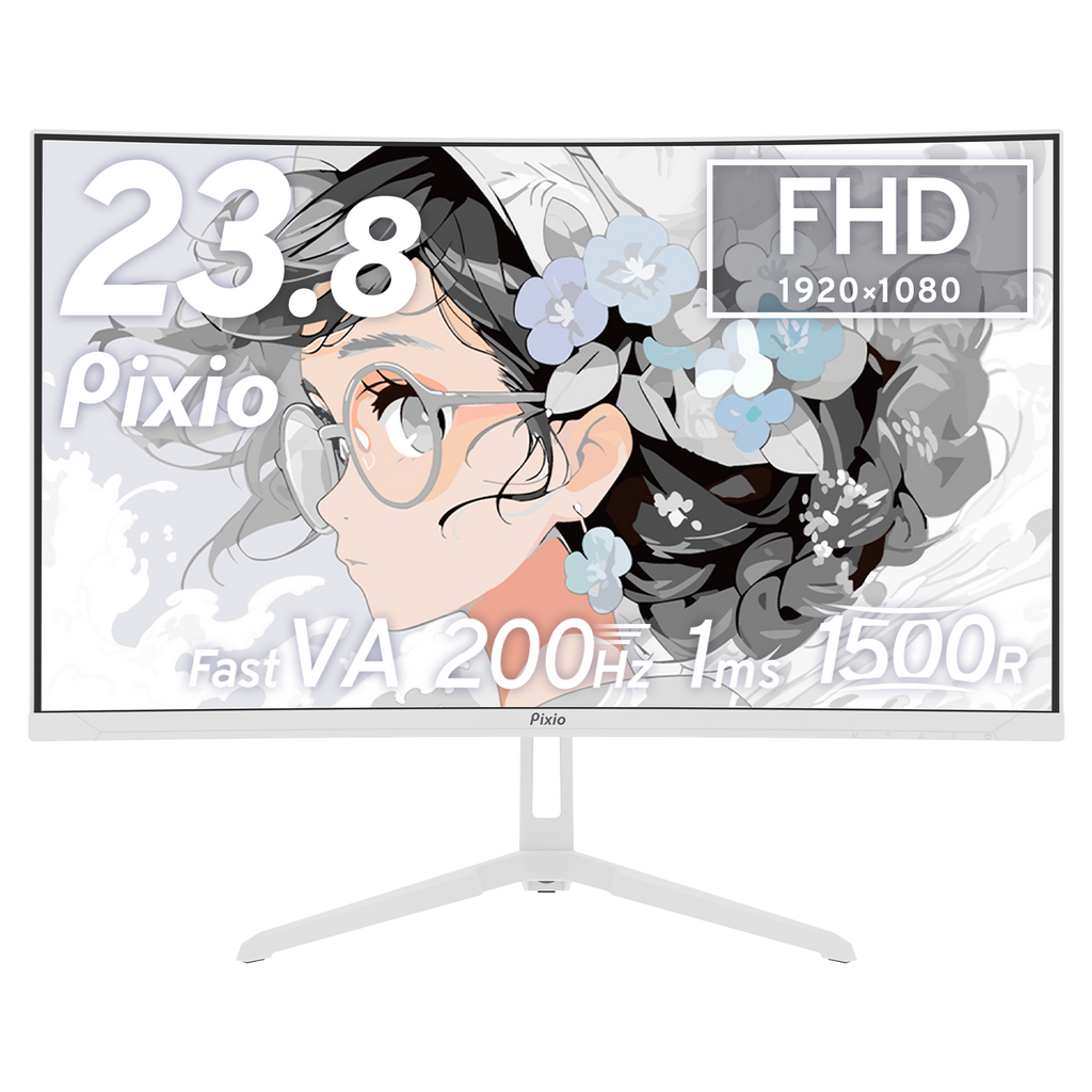PXC248WAVEW / ホワイト | 23.8インチ 200Hz FHD FastVA 湾曲 PXC248WAVEW / ホワイト | 23.8インチ 200Hz FHD FastVA 湾曲
