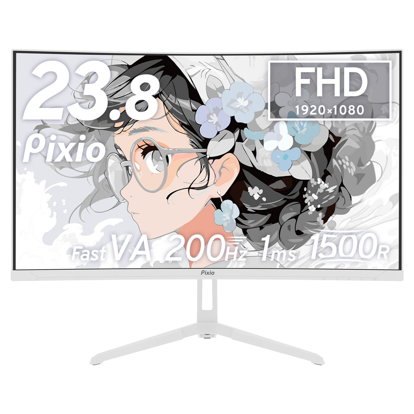 PXC248WAVEW / ホワイト | 23.8インチ 200Hz FHD FastVA 湾曲 PXC248WAVEW / ホワイト | 23.8インチ 200Hz FHD FastVA 湾曲