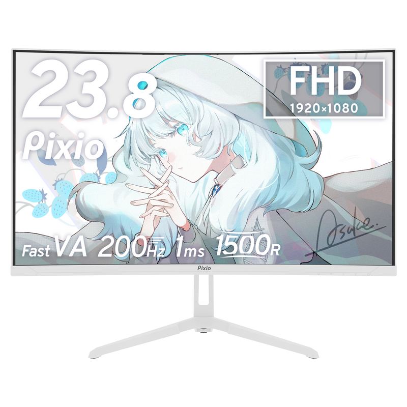PXC248WAVEW / ホワイト | 23.8インチ 200Hz FHD FastVA 湾曲 PXC248WAVEW / ホワイト | 23.8インチ 200Hz FHD FastVA 湾曲