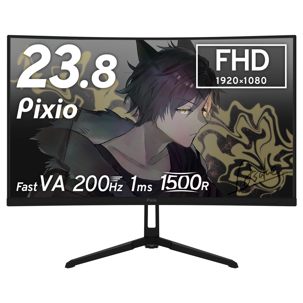 PXC248WAVE / ブラック | 23.8インチ 200Hz FHD FastVA 湾曲 PXC248WAVE / ブラック | 23.8インチ 200Hz FHD FastVA 湾曲