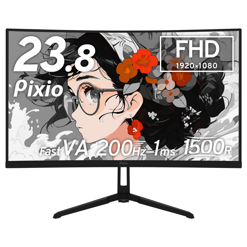 PXC248WAVE / ブラック | 23.8インチ 200Hz FHD FastVA 湾曲 PXC248WAVE / ブラック | 23.8インチ 200Hz FHD FastVA 湾曲