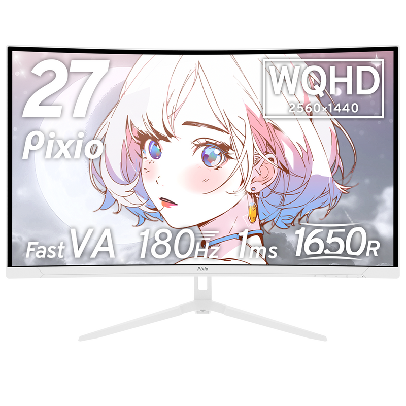 【さとぷー様】Pixio ゲーミングモニター White 新品未使用 PXC278WAVEW / ホワイト | 27インチ 180Hz WQHD Fast VA 湾曲