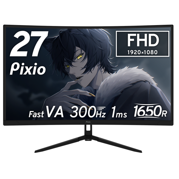 PXC279WAVE / ブラック | 27インチ 300Hz FHD Fast VA 湾曲ゲーミング PXC279WAVE / ブラック | 27インチ 300Hz FHD Fast VA 湾曲ゲーミング
