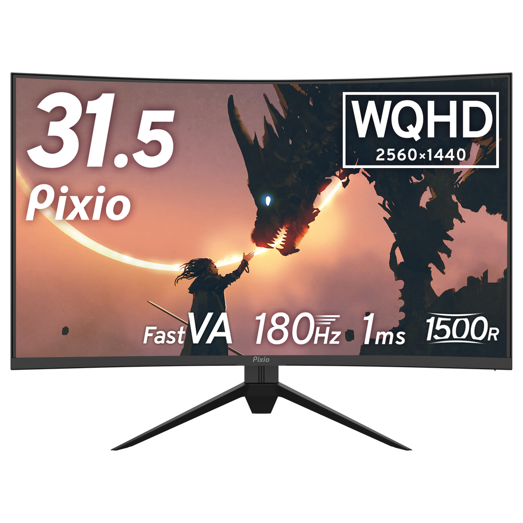PXC328 | 32インチ 180Hz WQHD FastVA 湾曲ゲーミングモニター PXC328 | 32インチ 180Hz WQHD FastVA 湾曲ゲーミングモニター