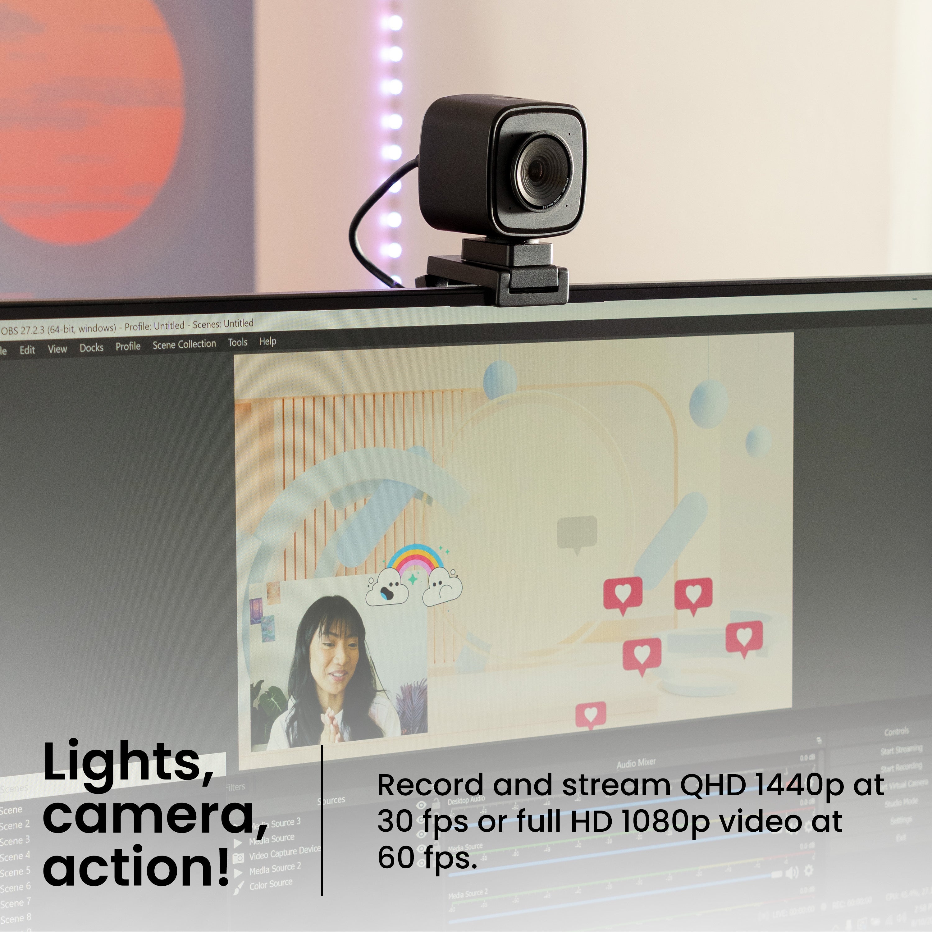 500万画素出力対応ストリーミングWebカメラ / StreamCube | Pixio