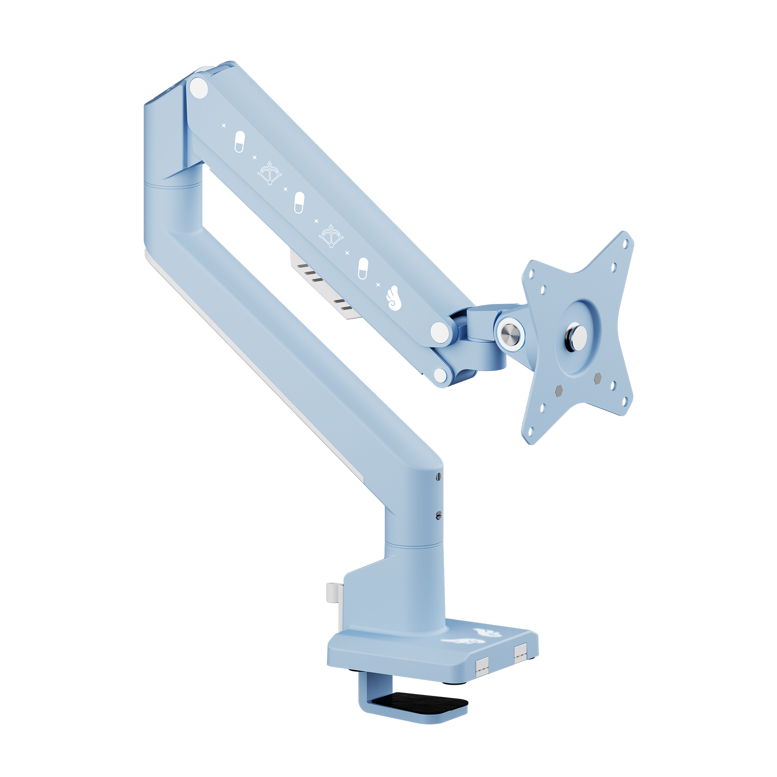PSW1S Monitor Arm Single Decora / Pastel Blue Angel