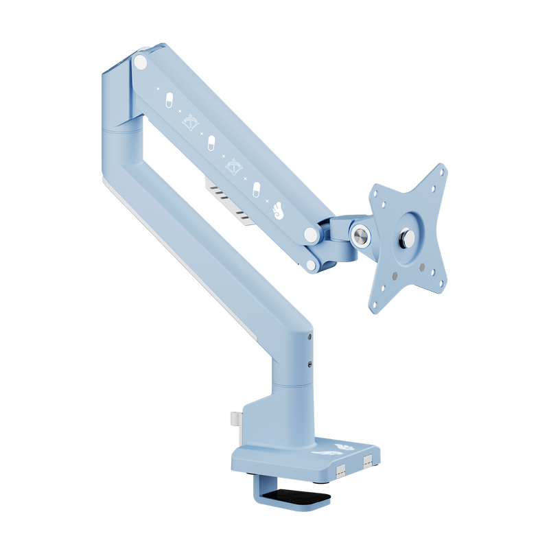 PSW1S Monitor Arm Single Decora / Pastel Blue Angel