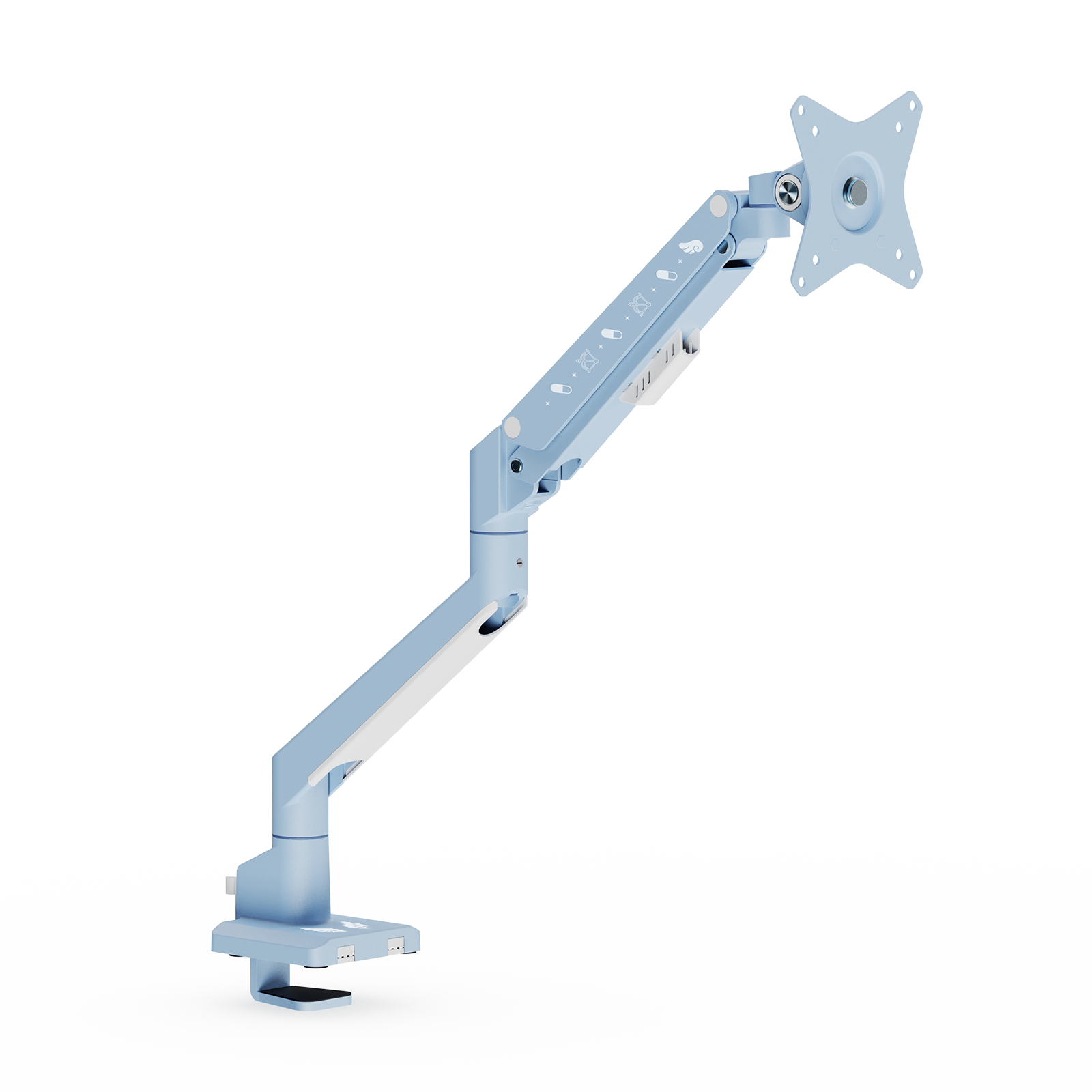 PSW1S Monitor Arm Single Decora / Pastel Blue Angel