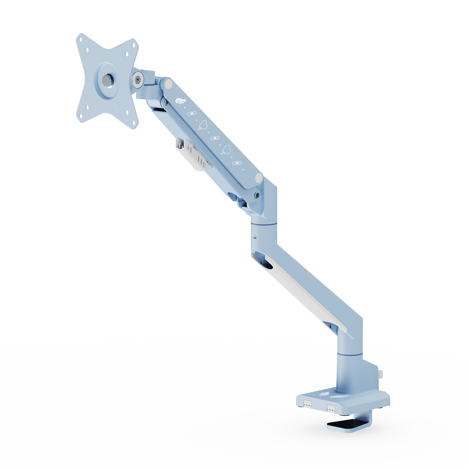 PSW1S Monitor Arm Single Decora / Pastel Blue Angel