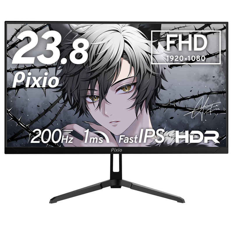 【新品】Pixio ピクシオ PX248 ゲーミングモニター 23.8インチ PX248WAVE / ブラック | 23.8インチ 200Hz FHD FastIPS