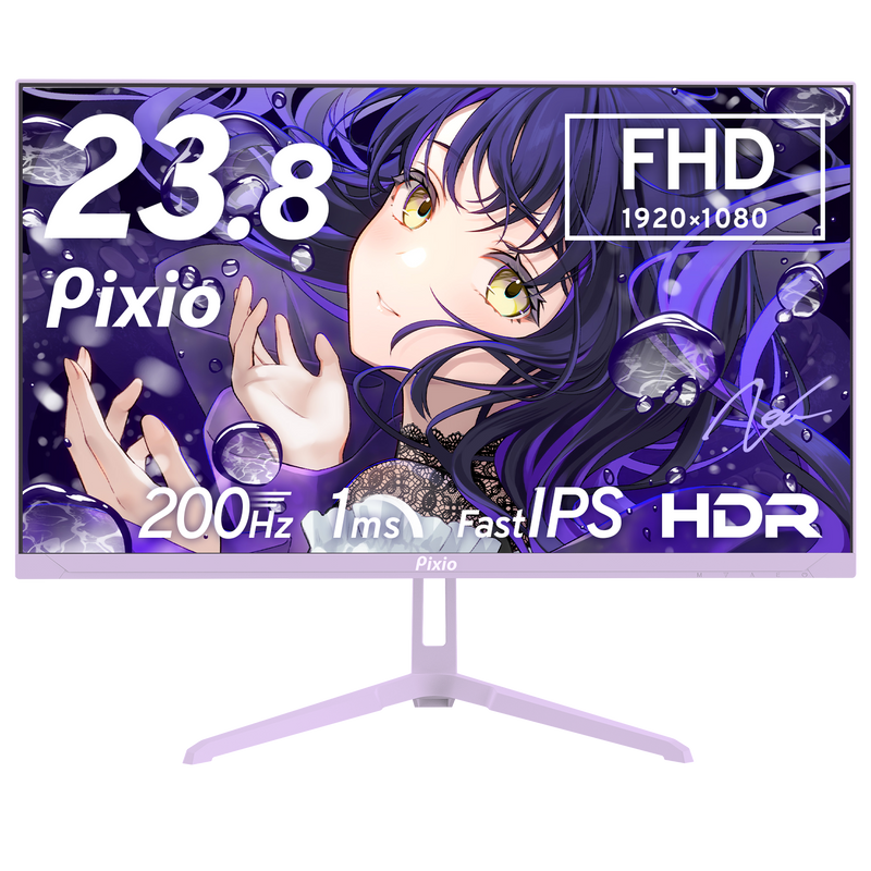 ピクシオ Pixio ゲーミングモニター23.8型PX248WAVE-O PX248WAVEPP / パステルパープル | 23.8インチ 200Hz FHD