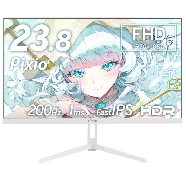 Pixio PX248PPWH モニター ホワイト PX248WAVEW / ホワイト | 23.8インチ 200Hz FHD FastIPS
