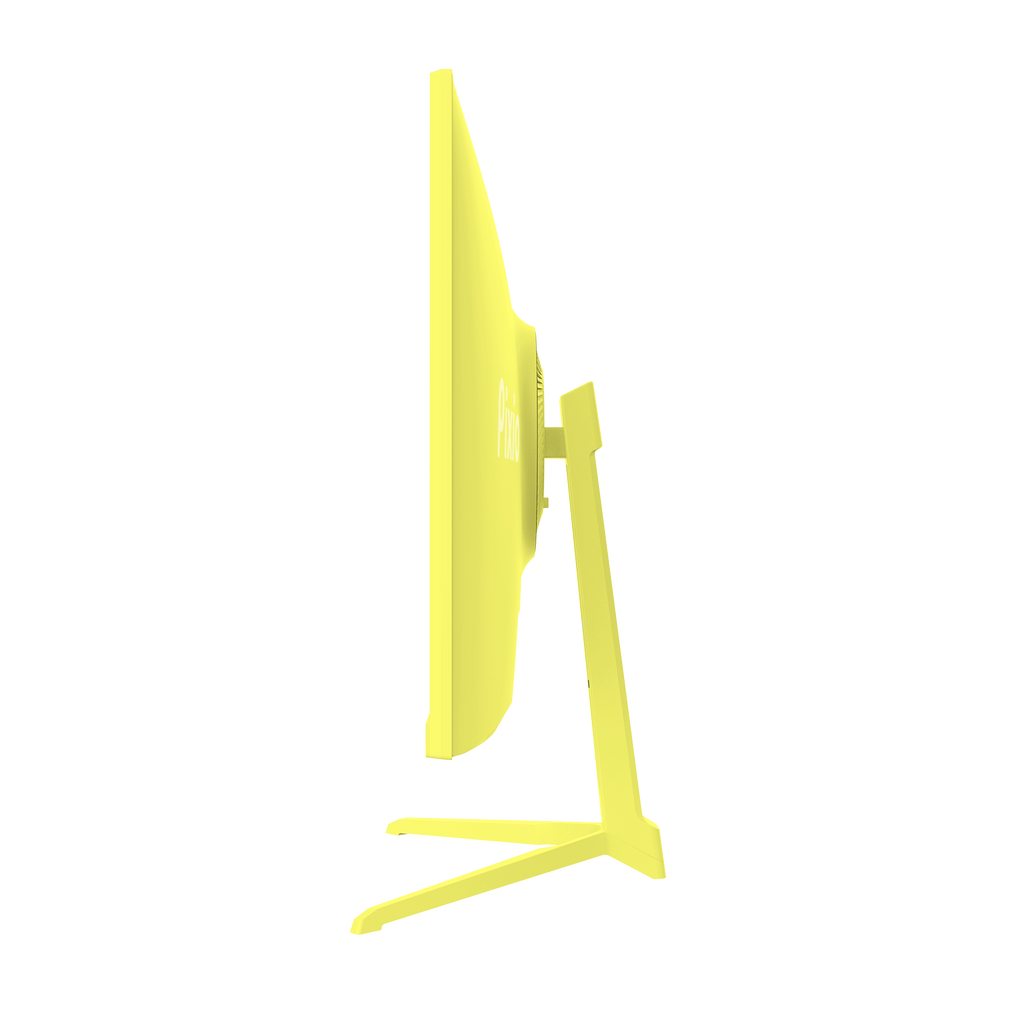 黃黃　　モニター 初となるイエローカラーのゲーミングモニターとモニターアームを
