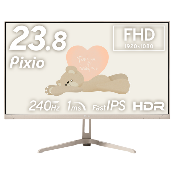 Pixio ゲーミングモニター 23.8インチ ベージュ ゲーミングモニター