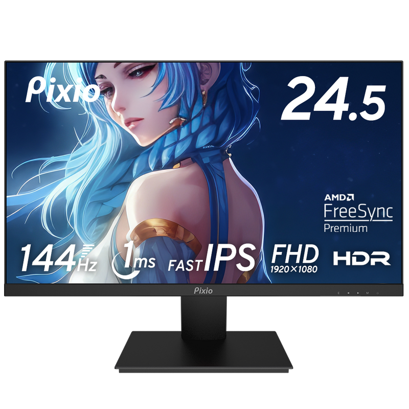 Pixio PX257 Prime ゲーミングモニター PX257P | 24.5インチ 144Hz FHD IPSゲーミングモニター | Pixio