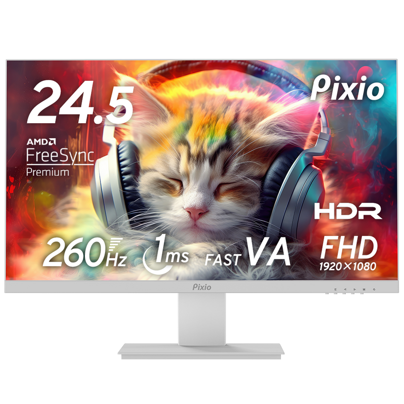 PX259AW / ホワイト | 24.5インチ 260Hz FHD FastVAゲーミングモニター PX259AW / ホワイト | 24.5インチ 260Hz FHD FastVAゲーミングモニター