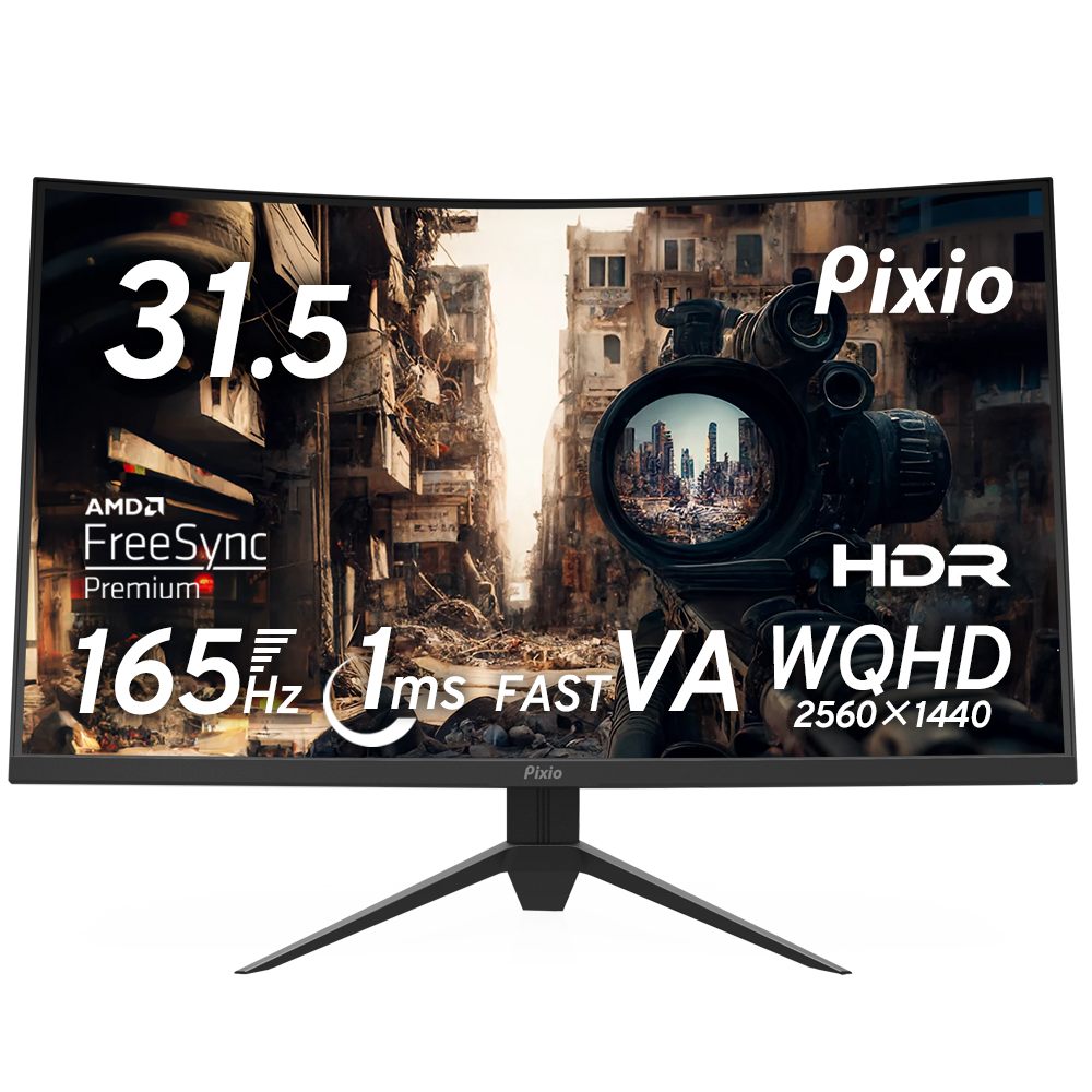 Pixio 曲面ディスプレイ Pixio ピクシオ ゲーミングモニター 湾曲 PXC243S 165hz 24