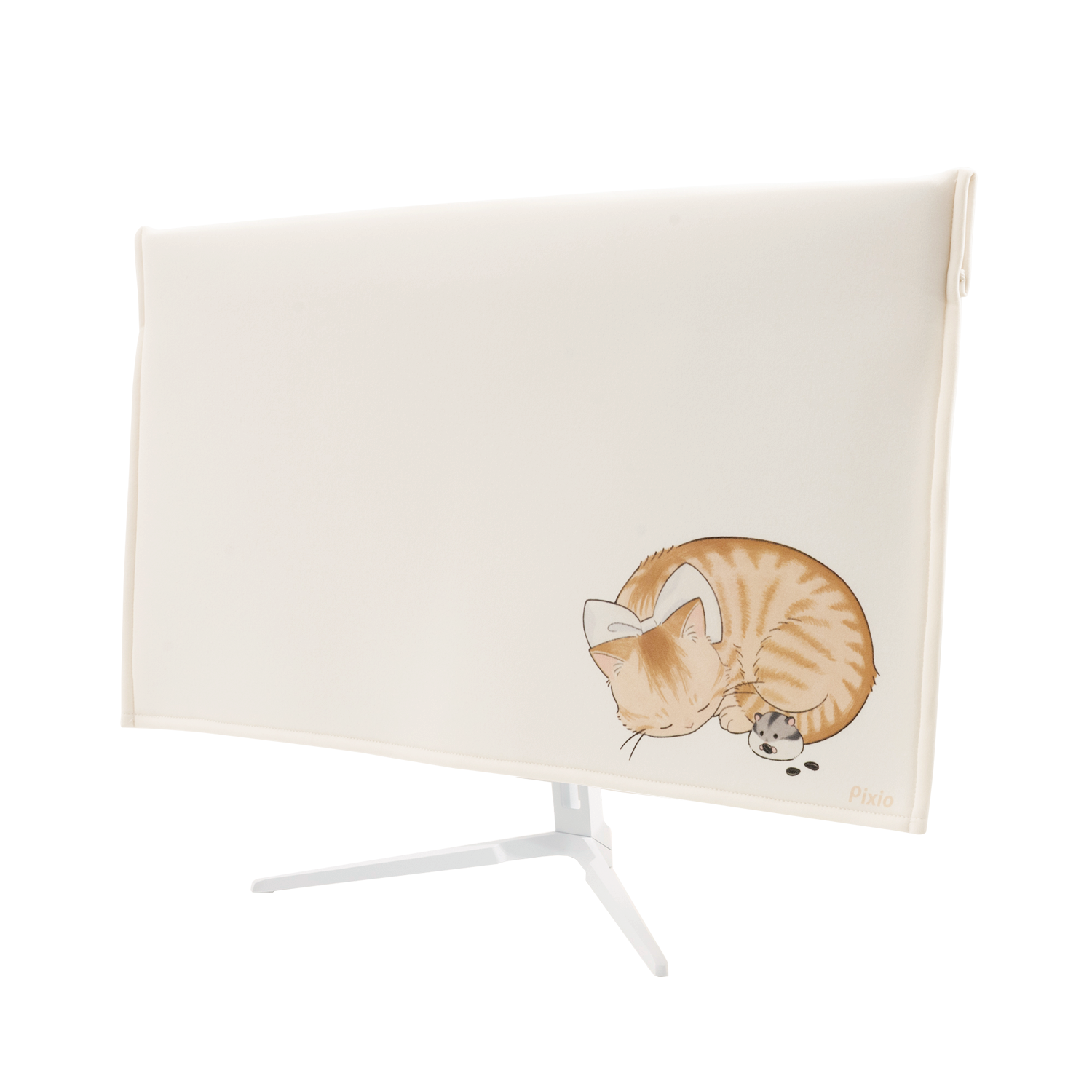 モニターカバー　猫とハムスター