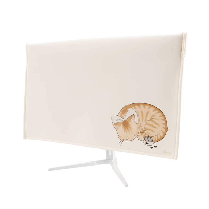 モニターカバー　猫とハムスター