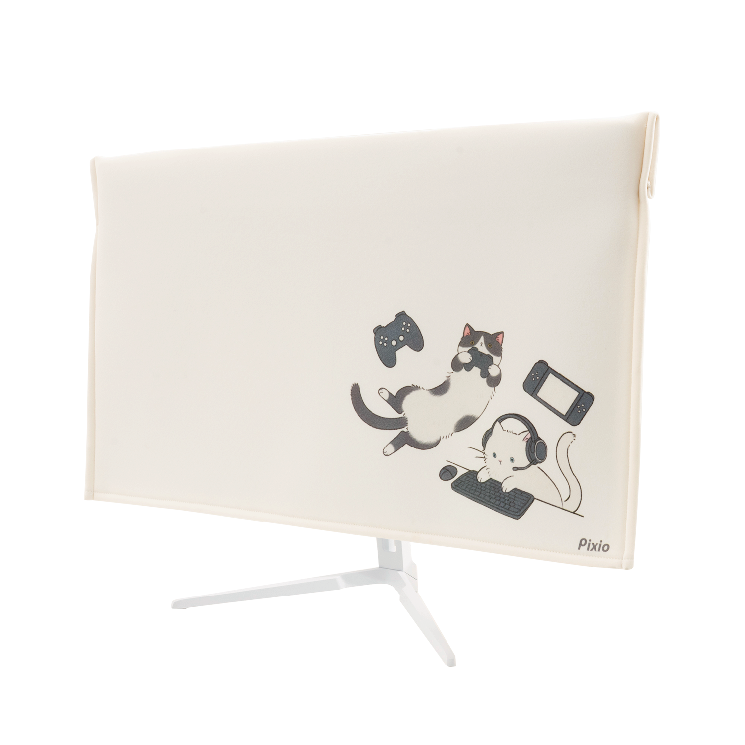 モニターカバー　ゲーム猫